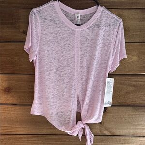 NWT Lululemon Pink Tie-Front Women's Top Size 6